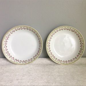 (2) LIMOGES small china bowls with tiny roses